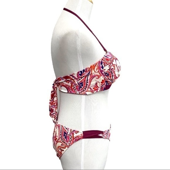 Daniel Cremieux Bikini Swimsuit Pink Paisley Small - Picture 2 of 16